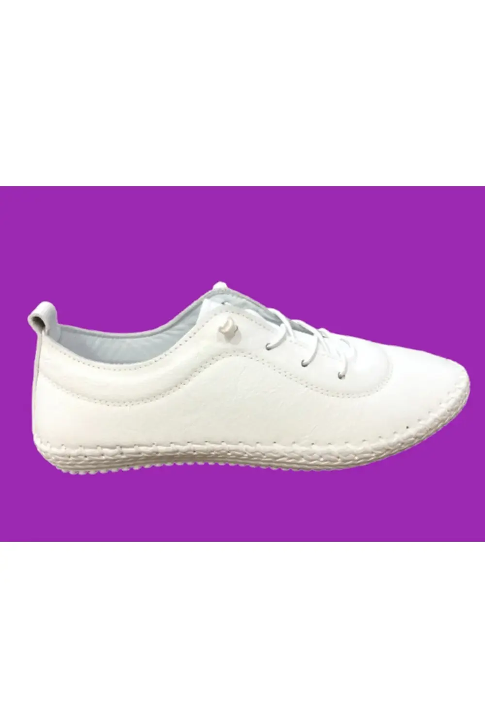 2010 Womenly Style Beyaz Kadın Günlük Ayakkabı % 100 Hakiki Deri