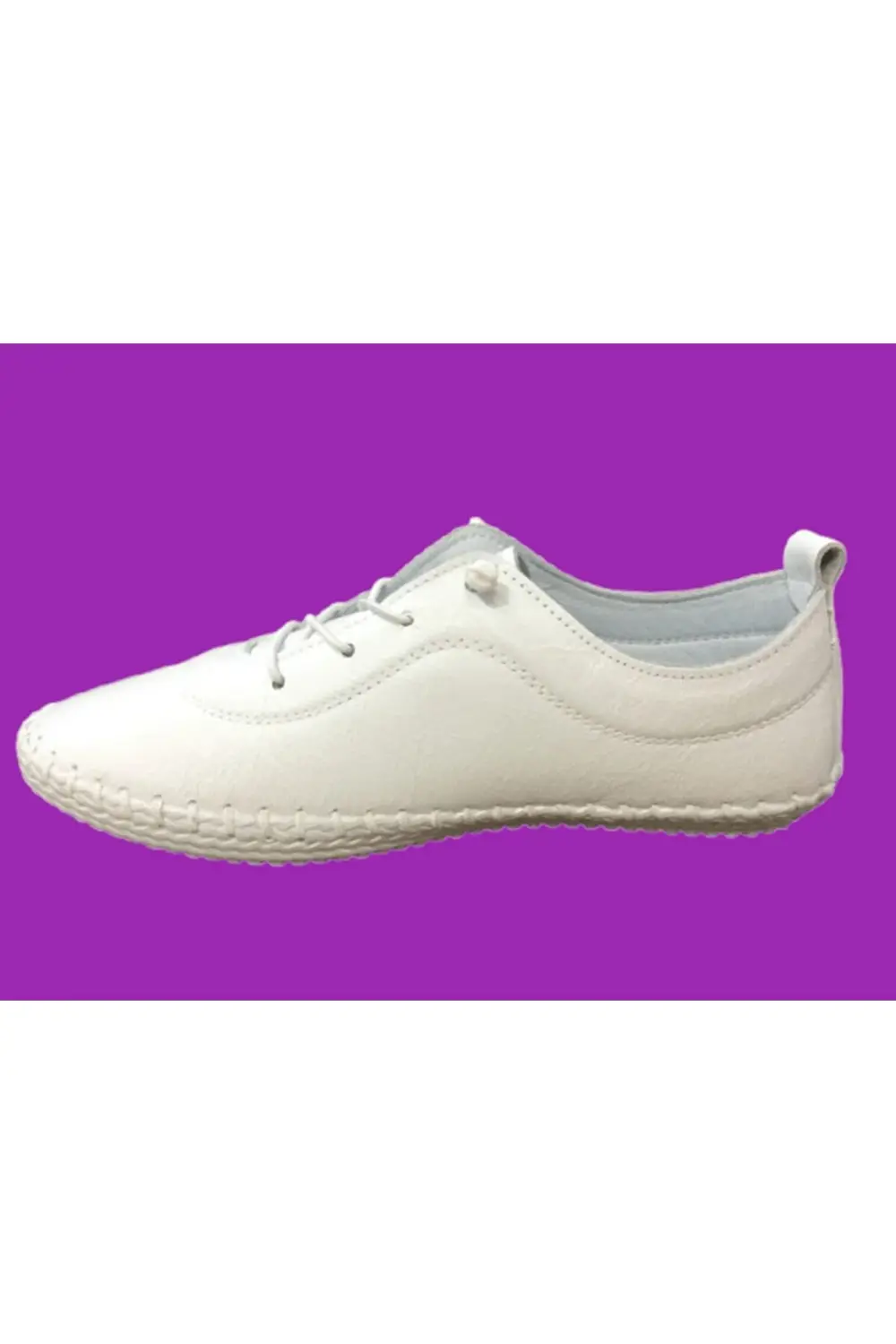 2010 Womenly Style Beyaz Kadın Günlük Ayakkabı % 100 Hakiki Deri