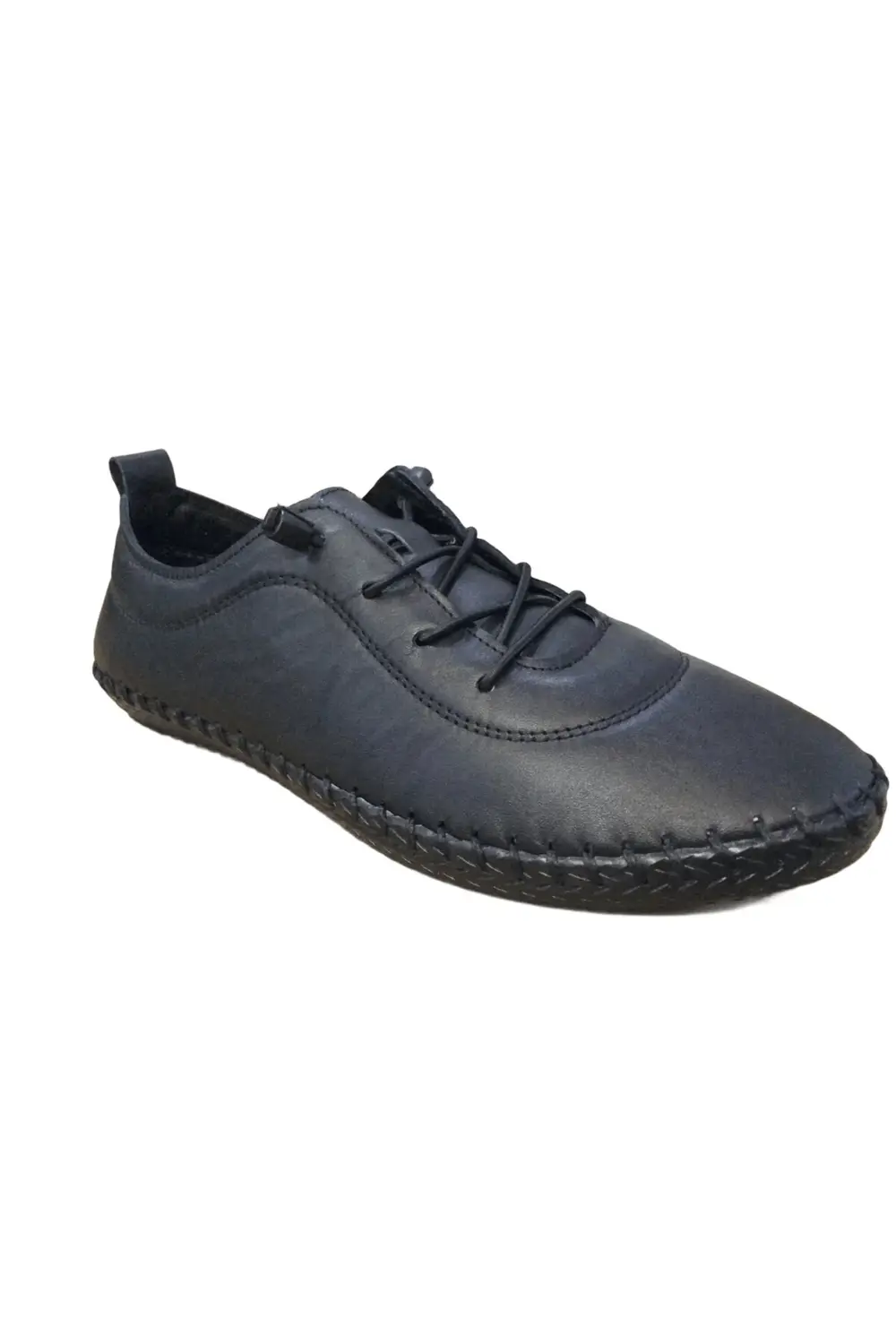 2010 Womenly Style Siyah Kadın Günlük Ayakkabı % 100 Hakiki Deri