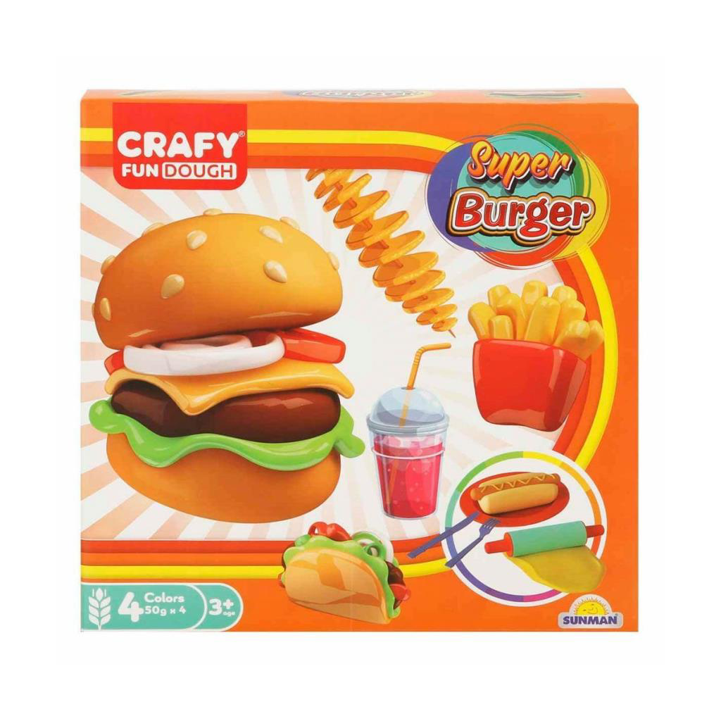 2015 Crafy Süper Burger Oyun Hamuru Seti 200 g 12 Parça 2015 Crafy Süper Burger Oyun Hamuru Seti 200 g 12 Parça