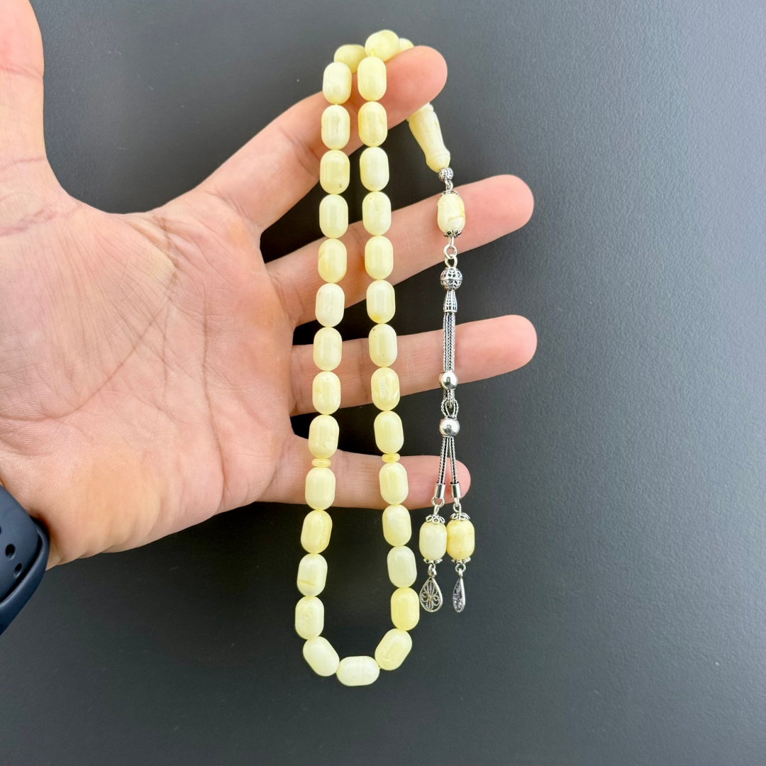 Muri Tesbih 20,2 Gr Rus Kaliningrad Damla 5,3 Gr 925 Ayar Gümüş Püskül Kapsül