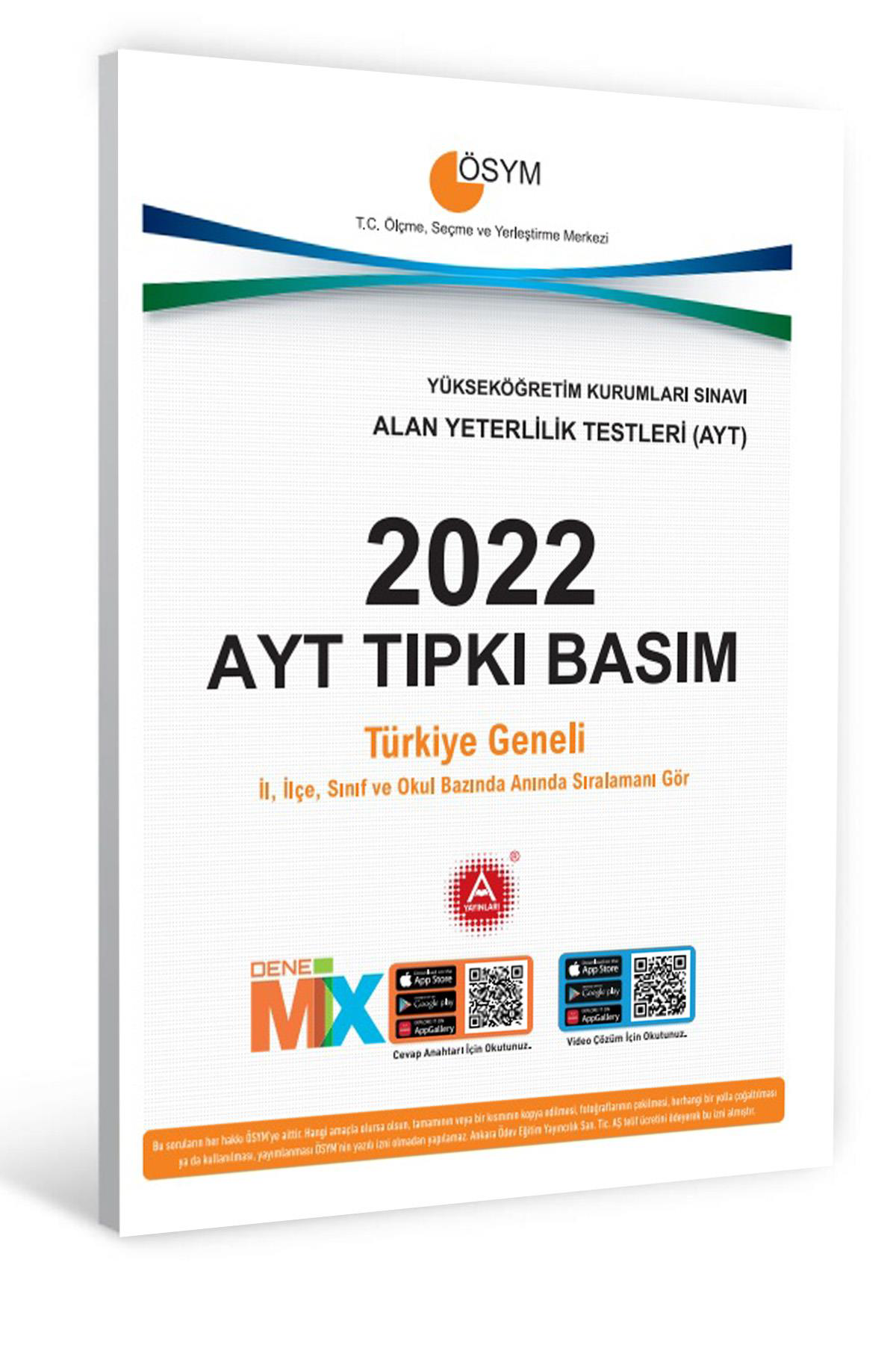 2022 AYT Tıpkı Basım (Alan Yeterlilik Testi 2022 Yılı Sınav Sorul