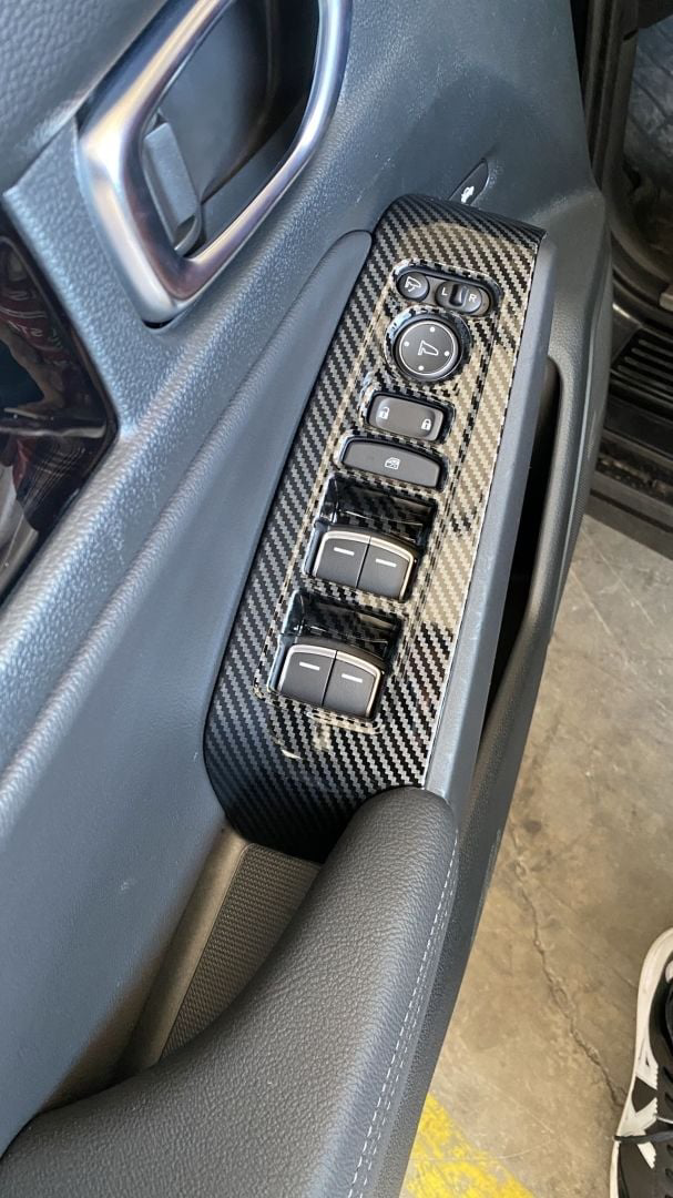 Drs Tuning 2022 Civic Uyumlu Cam Düğme Kaplama - Karbon