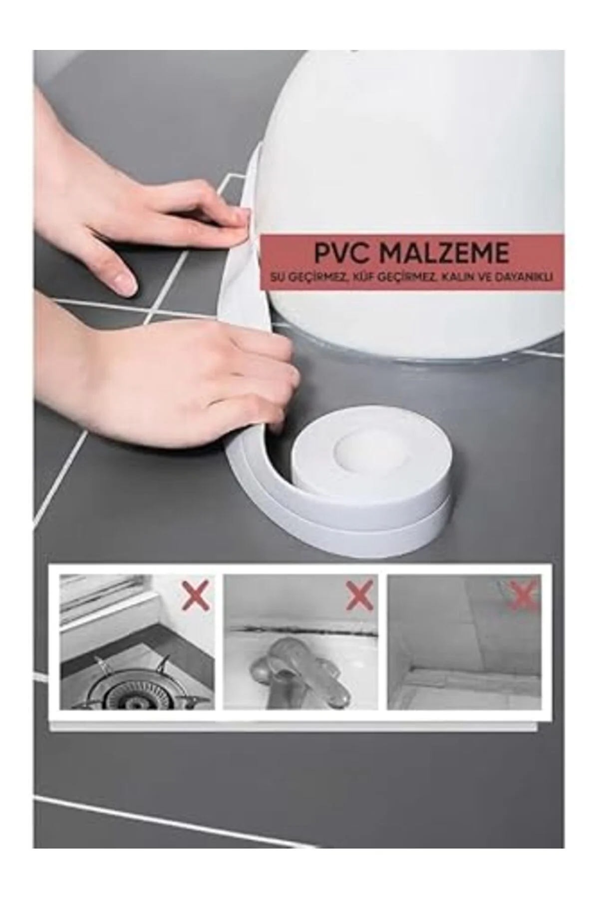 2024 3.2 M Banyo Küvet Mutfak Lavabo Beyaz Hava Su Sızdırmaz Bant