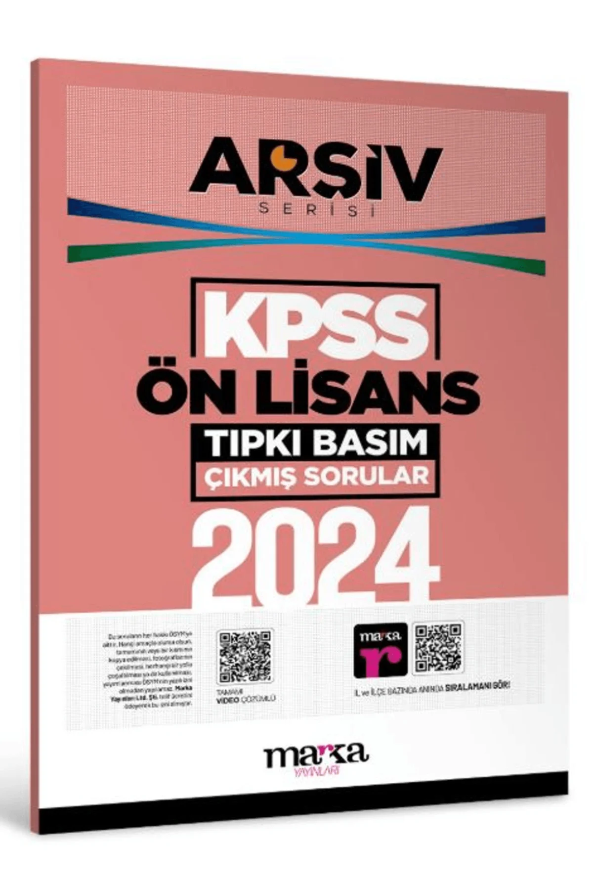2024 KPSS Ön Lisans Arşiv Serisi Tıpkı Basım Çıkmış Sorular / Mar