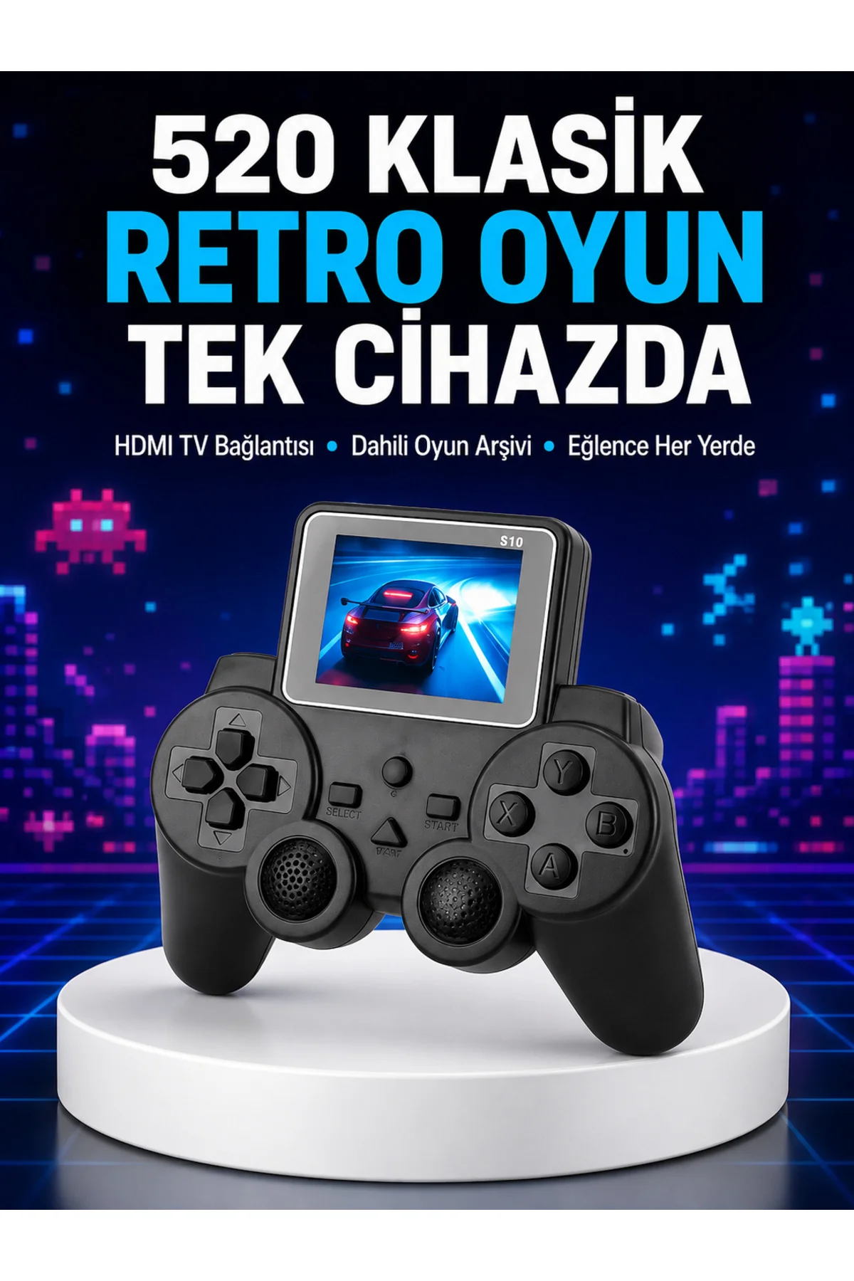 2025 A Kalite S10 Gamepad 520 Oyunlu Tv Bağlantılı Retro Atari Konsolu Yeni Nesil 2025 A Kalite S10 Gamepad 520 Oyunlu Tv Bağlantılı Retro Atari Konsolu Yeni Nesil