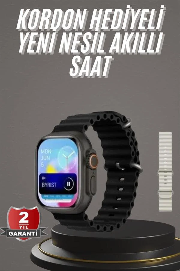 2025 Akıllı Saat Çift Kordon IOS/Android Arama Cevaplama Sesli Asistan