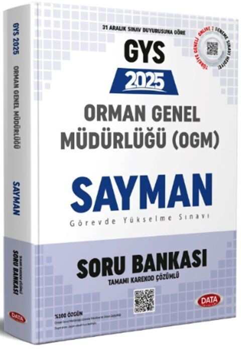 2025 GYS Orman Genel Müdürlüğü Sayman Soru Bankası Data Yayınları