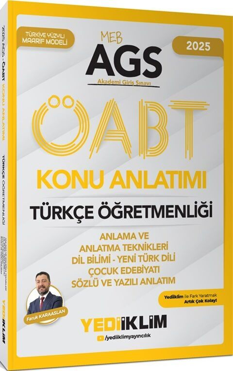 2025 MEB AGS ÖABT Türkçe Öğretmenliği Anlama ve Anlatma Teknikler