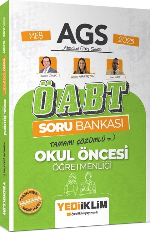 Yediiklim Yayınları 2025 Meb Ags Öabt Okul Öncesi Öğretmenliği Tamamı Çözümlü Soru Ba