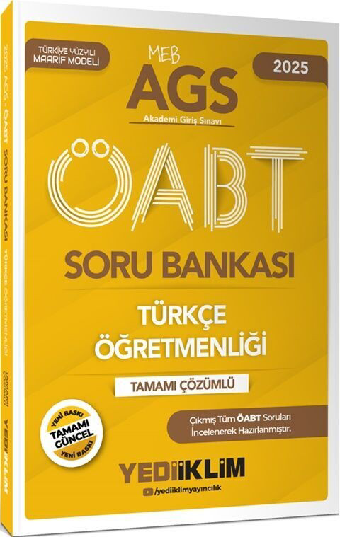 2025 MEB AGS ÖABT Türkçe Öğretmenliği Tamamı Çözümlü Soru Bankası