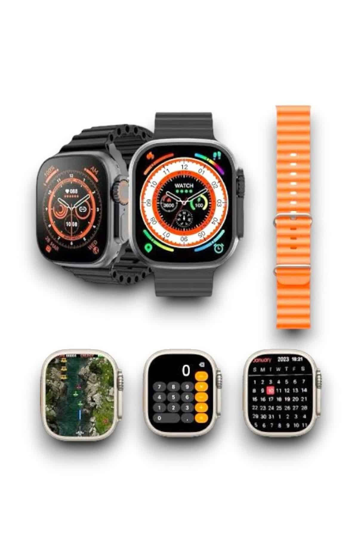 2025 Model Akıllı Saat Çift Kordon Ios Ve Android Arama Cevaplama