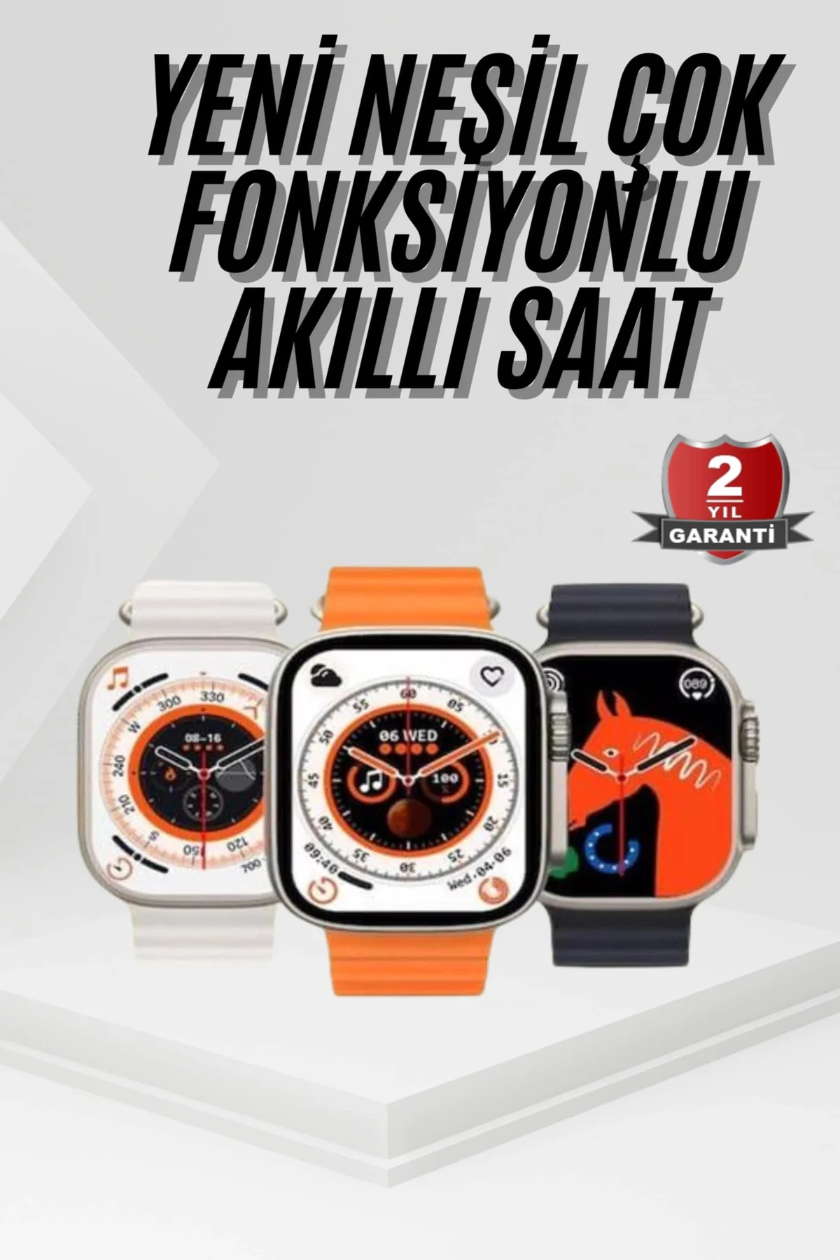 2025 Model Akıllı Saat Kordon Hediyeli Çağrı Cevaplama Uzun Pil S