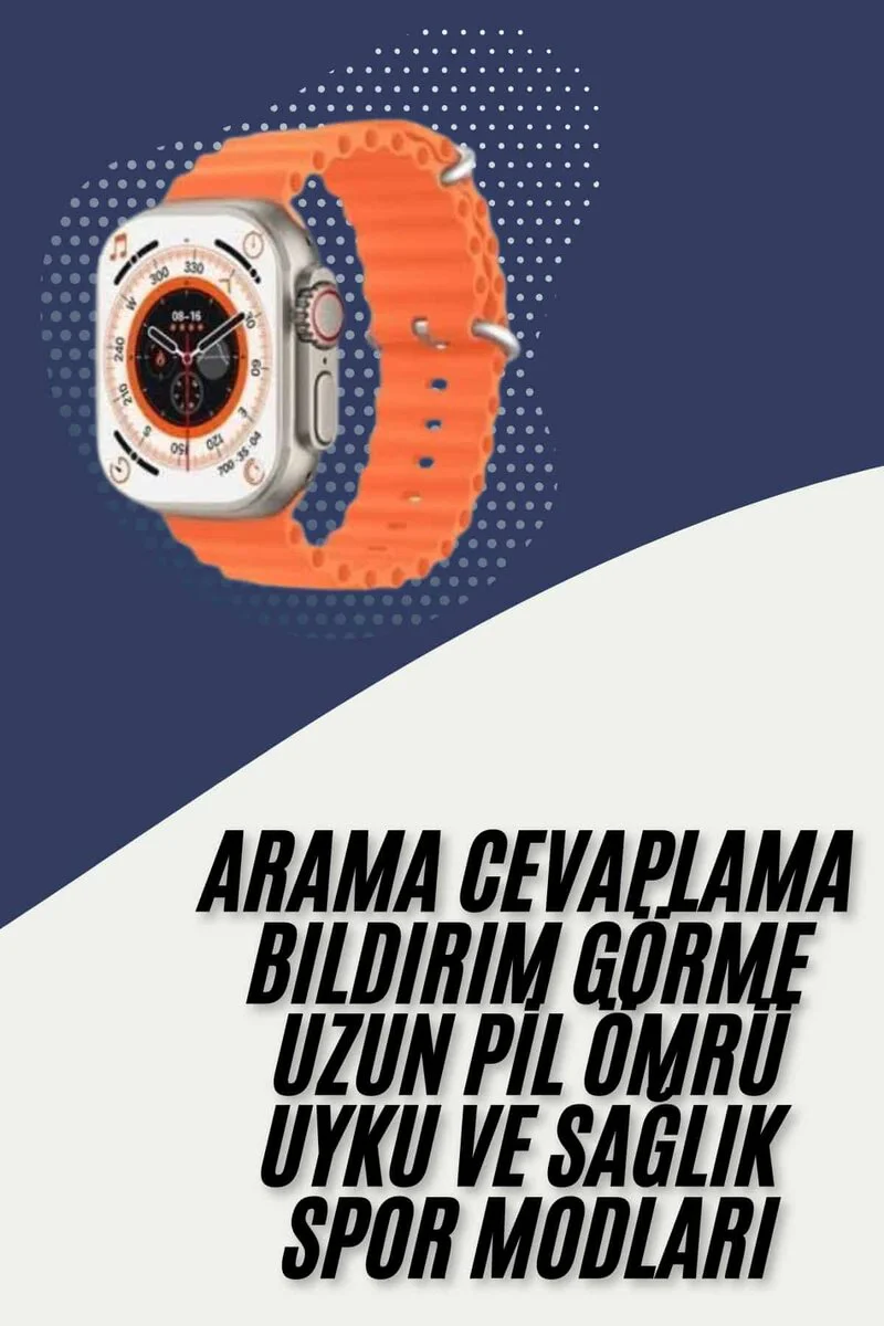 2025 Model Akıllı Saat Çift Kordon - iOS Android Arama ve Sesli Asistan