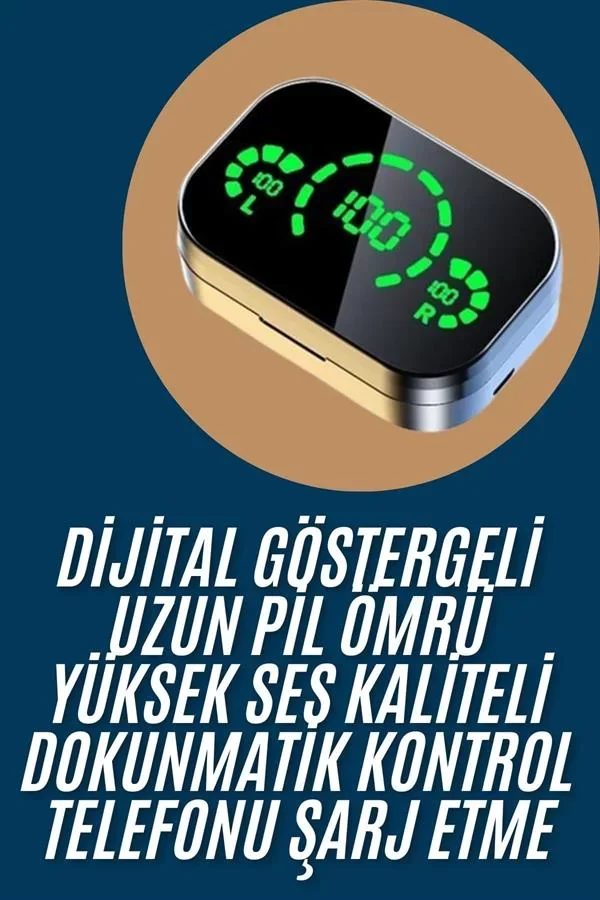 2025 Model Bluetooth Kulaklık - Şarj Edilen Dijital Göstergeli Telefon Kulaklığı ve Cevaplama Sistemi
