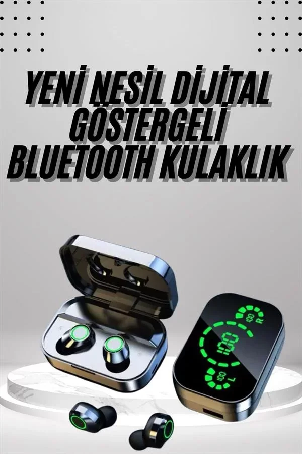 2025 Model Bluetooth Kulaklık: Telefon Şarj Edebilen, Çağrı Cevaplama ve Dijital Göstergeli