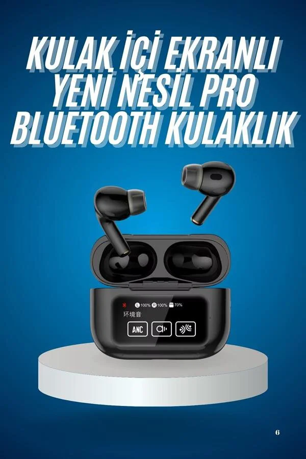 2025 Model Dokunmatik Ekranlı Bluetooth Kulaklık – Yüksek Ses Kalitesi ve Kablosuz Şarj