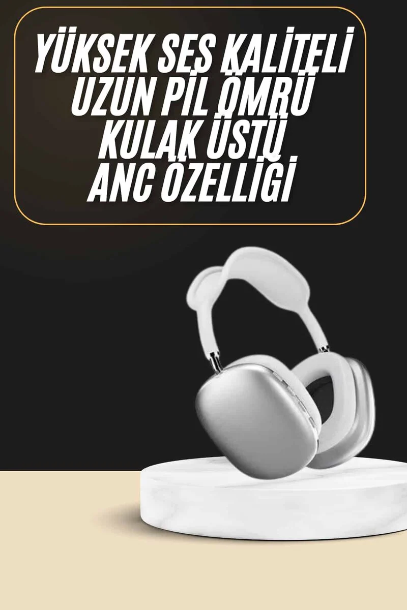 2025 Model Kablosuz Bluetooth Kulak Üstü Gürültü Azaltmalı Kulaklık - Uzun Pil ve Mikro USB Şarj