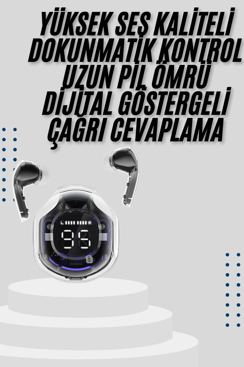 2025 Model Kablosuz Bluetooth Kulaklık ANC ENC Destekli HiFi Stereo - Bluetooth 5.3, Aktif Gürültü Engelleme, Uzun Pil Takibi
