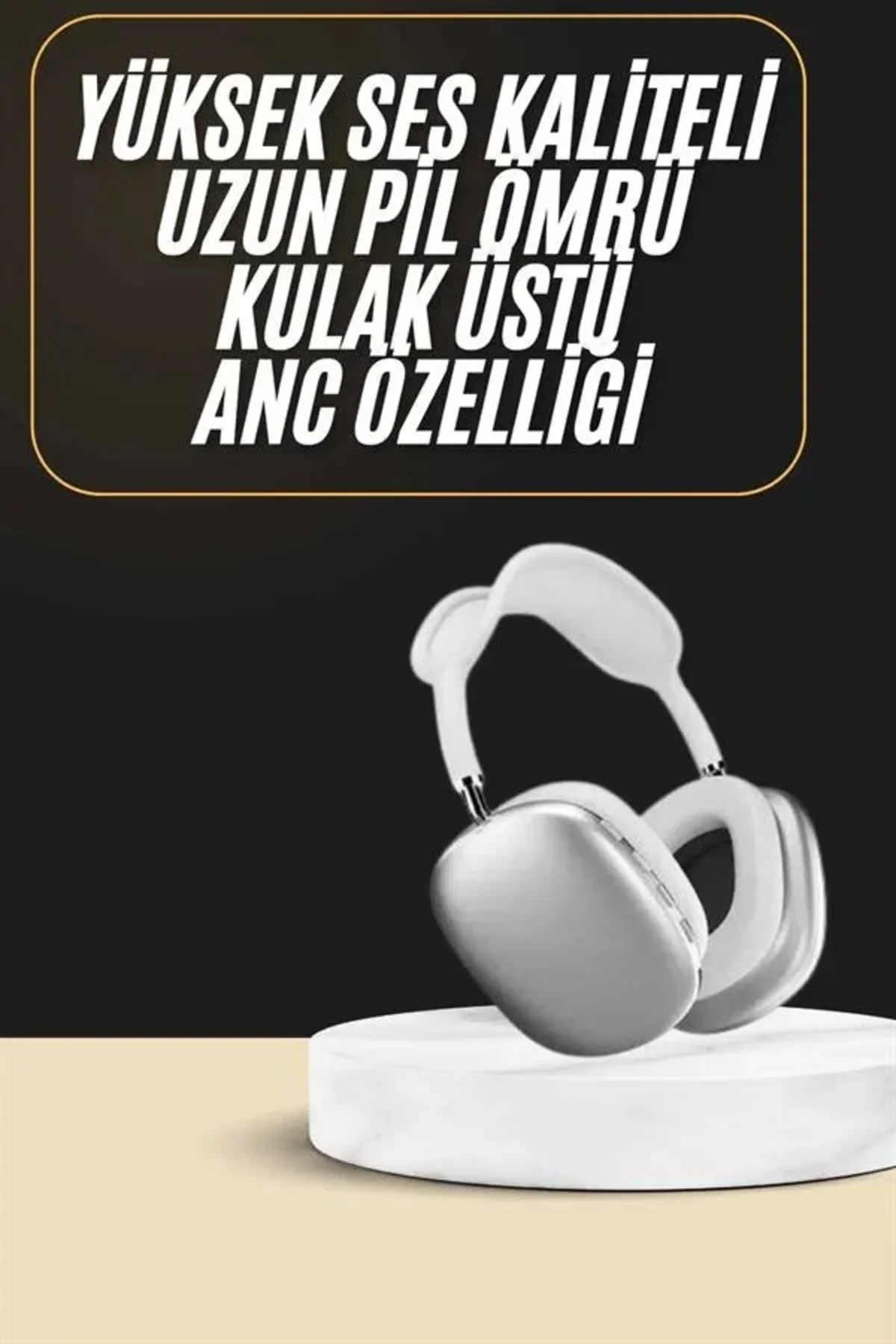 2025 Model Kulak Üstü Kablosuz Bluetooth Kulaklık Gürültü Azalta Uzun Pil