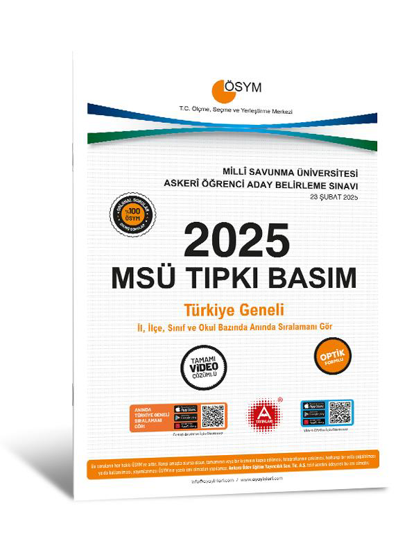 2025 MSÜ Çıkmış Sorular-Tıpkı Basım-Bire Bir ÖSYM-23 Şubat 2025 T
