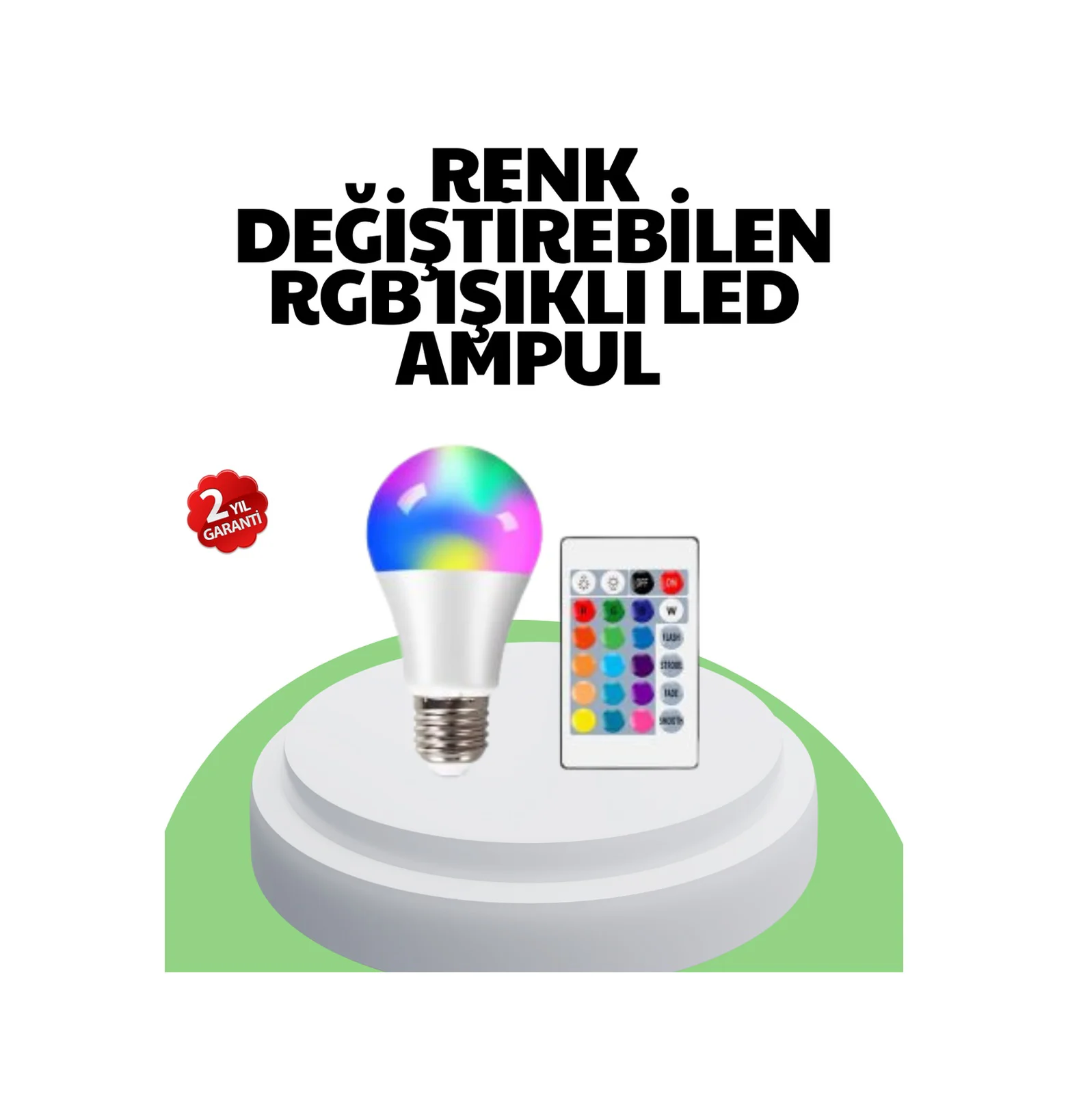 2025 Rgb Led Ampul Uzaktan Kumandalı Renkli Işık A Kalite - Lisinya Diğer