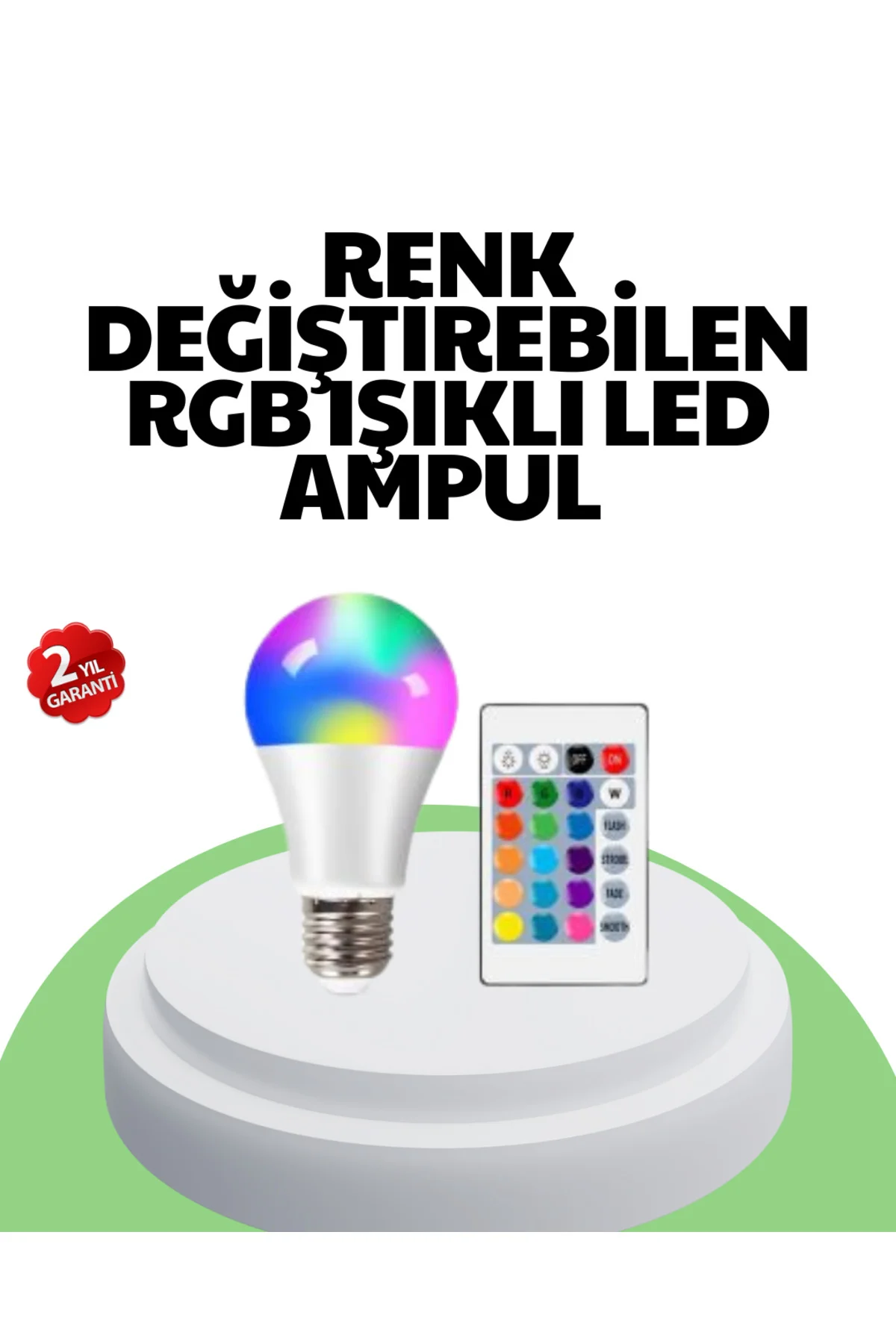 2025 RGB LED Ampul Uzaktan Kumandalı Renkli Işık A Kalite