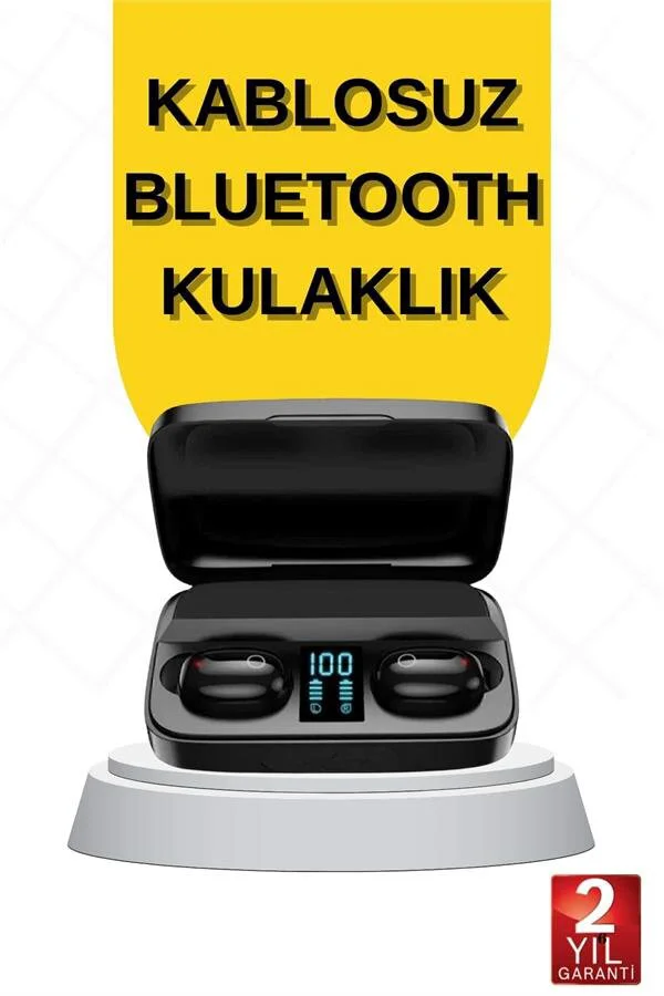 2025 Yeni Model Bluetooth TWS Kulaklık - 5.0 Bluetooth Stereo Ses, 1800mAh Şarj Kutusu