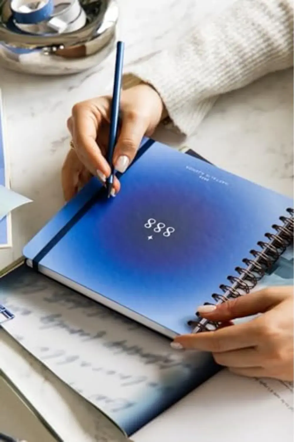 2026 18x20 Spiralli Haftalık Kare Ajanda 12 Aylık - Mavi 1178227