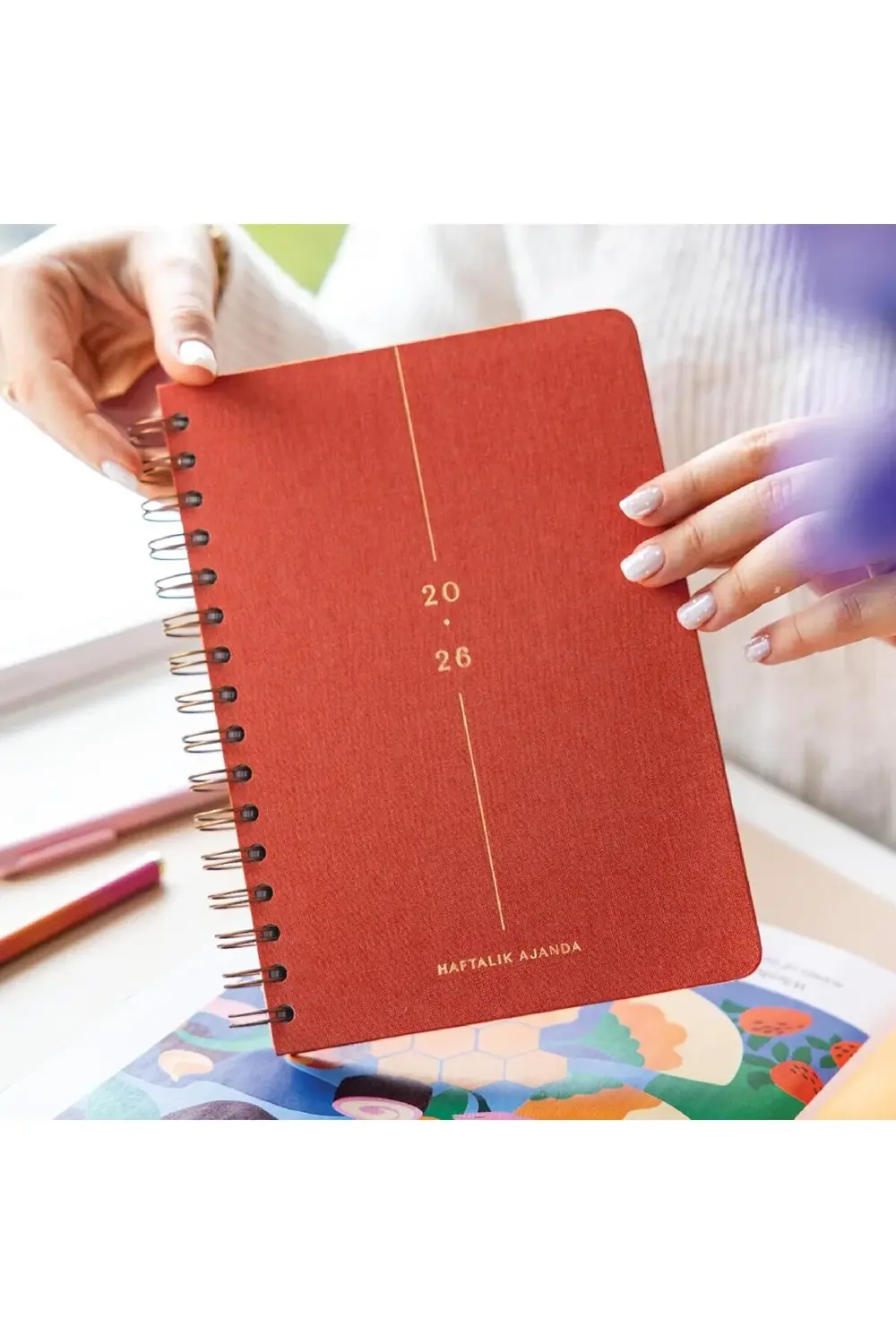 2026 A5 Spiralli Haftalık Ajanda 12 Aylık - 395519