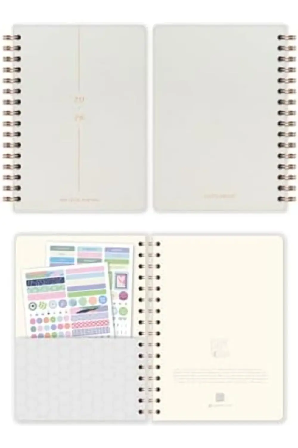 2026 A5 Spiralli Haftalık Ajanda 12 Aylık - Krem 1178227