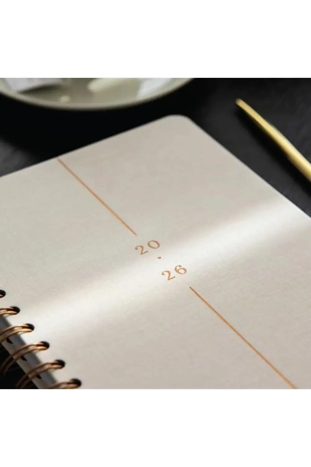 2026 A5 Spiralli Haftalık Ajanda 12 Aylık - Krem 1178227