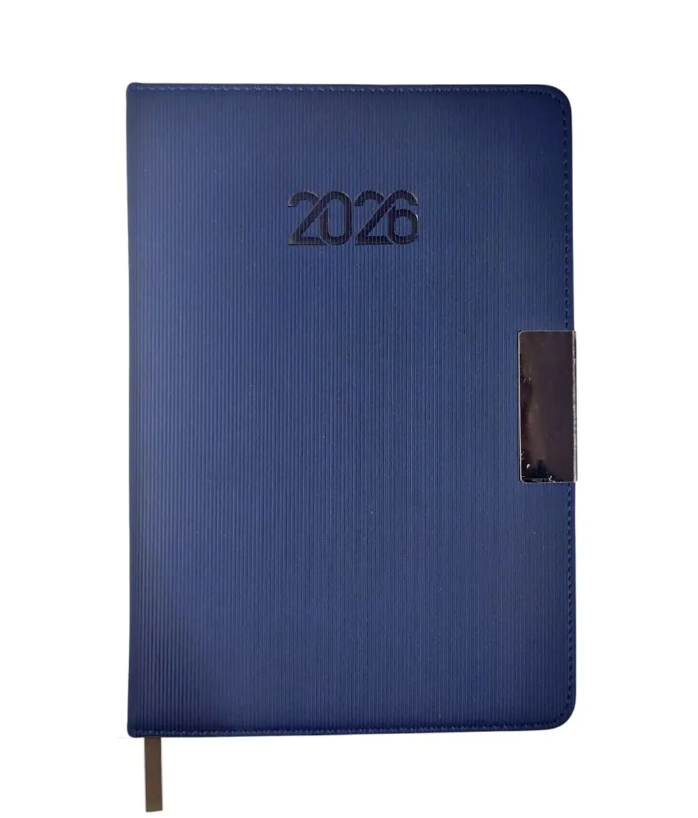 2026 Ajanda Dokulu Günlük Ajanda A5 (15x21 cm) - Mavi