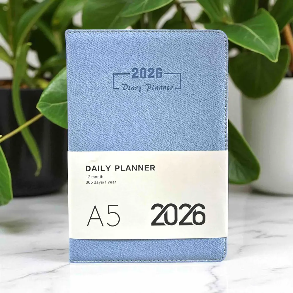 2026 Ajanda Pastel Renkli Dokulu Günlük Ajanda A5 (15x21 cm) - Ma