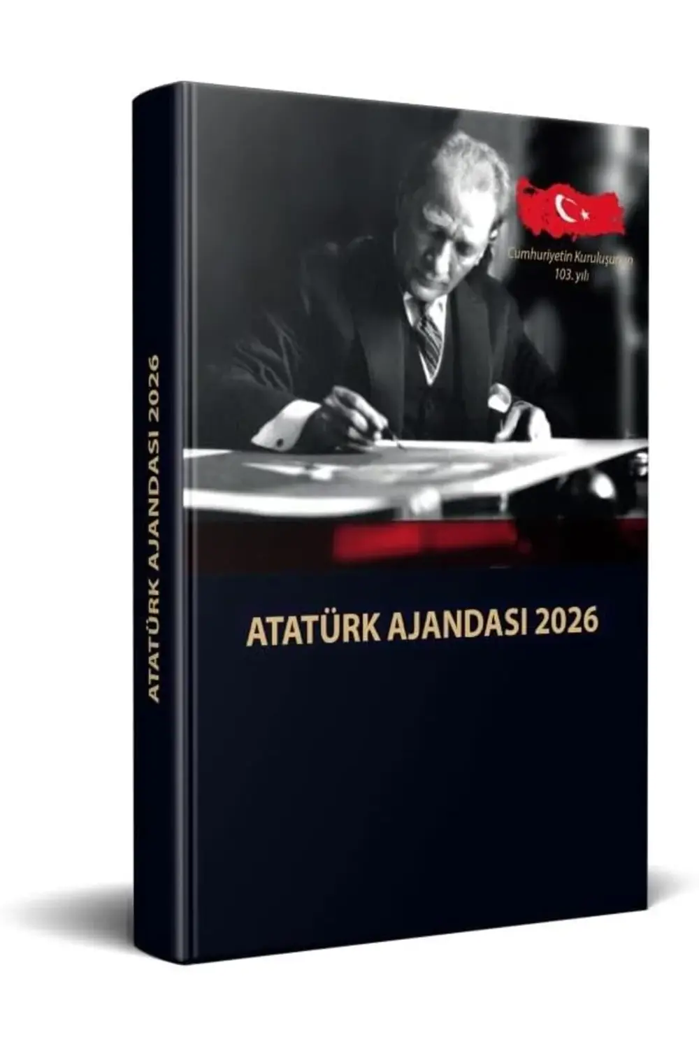 2026 Atatürk Ciltli Ajanda ve Dereceli Termos 395519