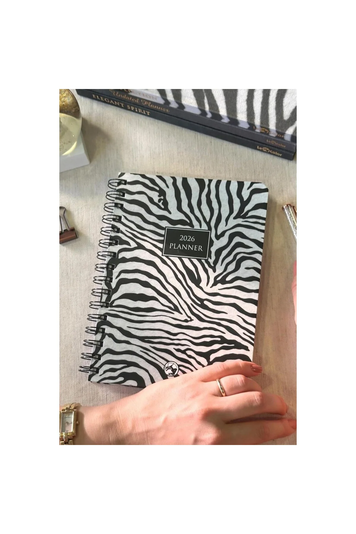 2026 Haftalık Ajanda Spiralli A5 12 Aylık Zebra