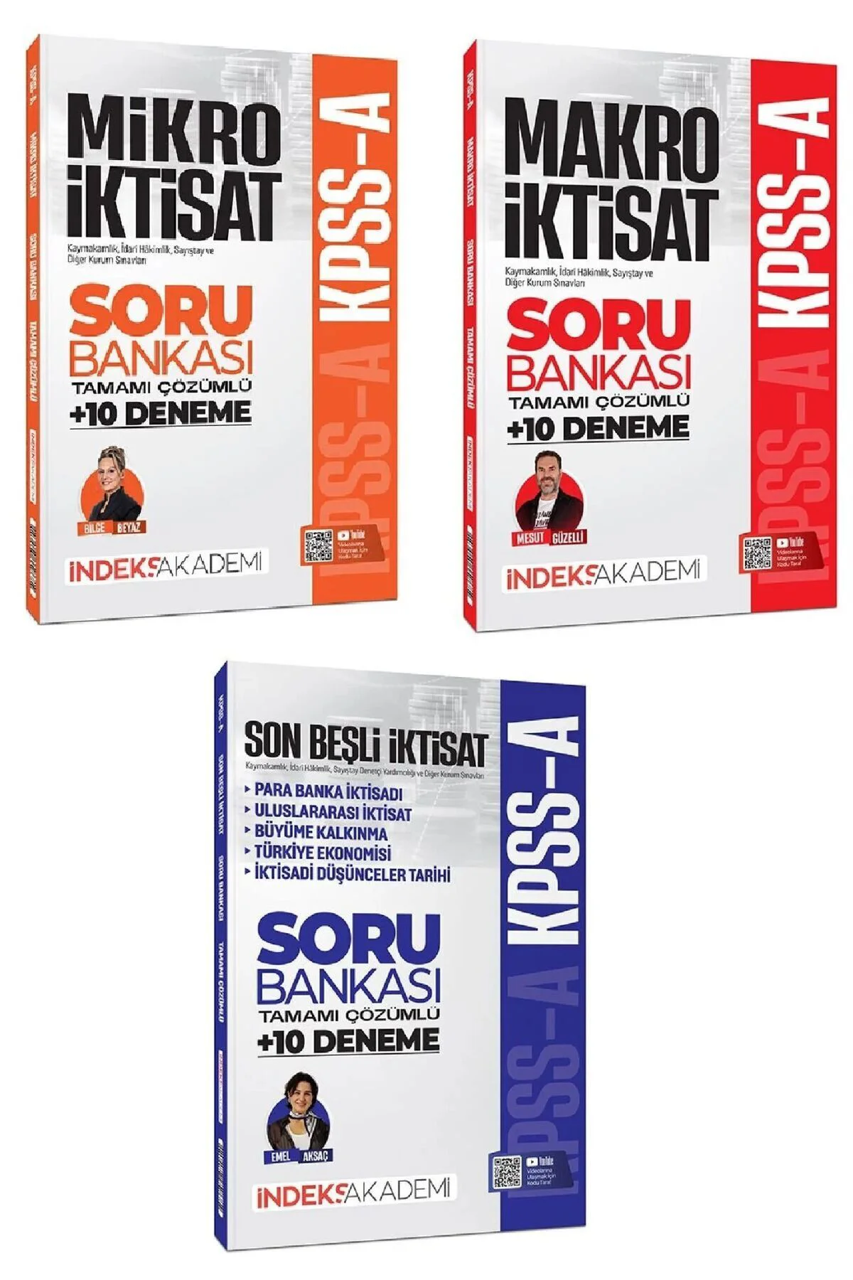 2026 KPSS A Grubu Mikro + Makro + İktisat Son Beşli Soru Bankası 3 lü Set İndeks Akad