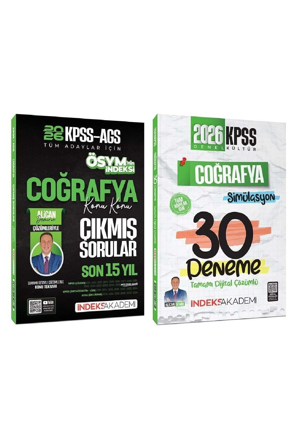 2026 KPSS Coğrafya Çıkmış Sorular + 30 Deneme 2 li Set - Alican Demir