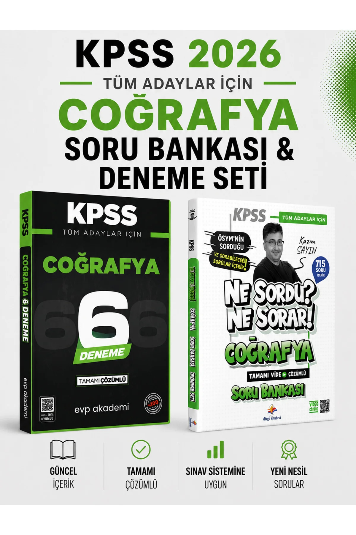 2026 KPSS Coğrafya Soru Bankası & KPSS Tüm Adaylar Coğrafya 6 Deneme EVP Akademi Seti Fiyatı, Yorumları ve Özellikleri