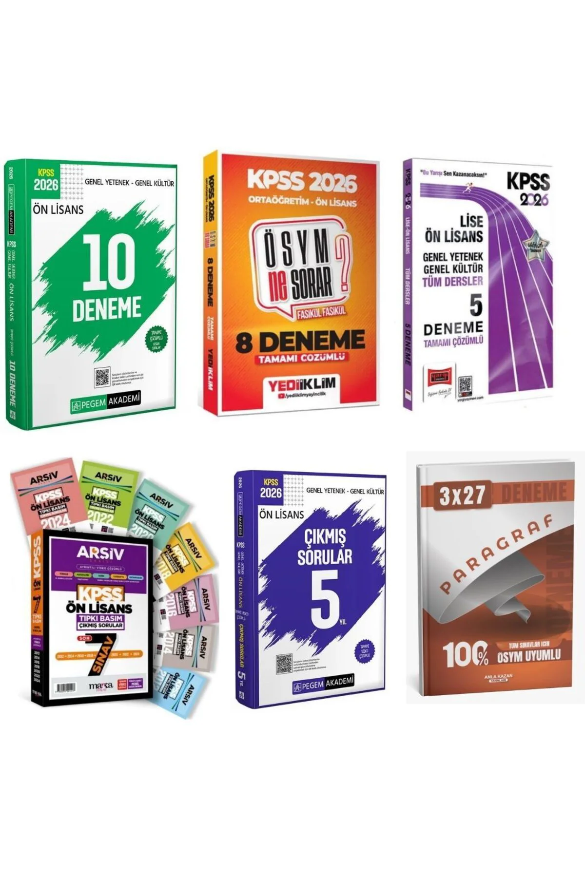 2026 KPSS Genel Yetenek Genel Kültür Ön Lisans Ortaöğretim Kazand
