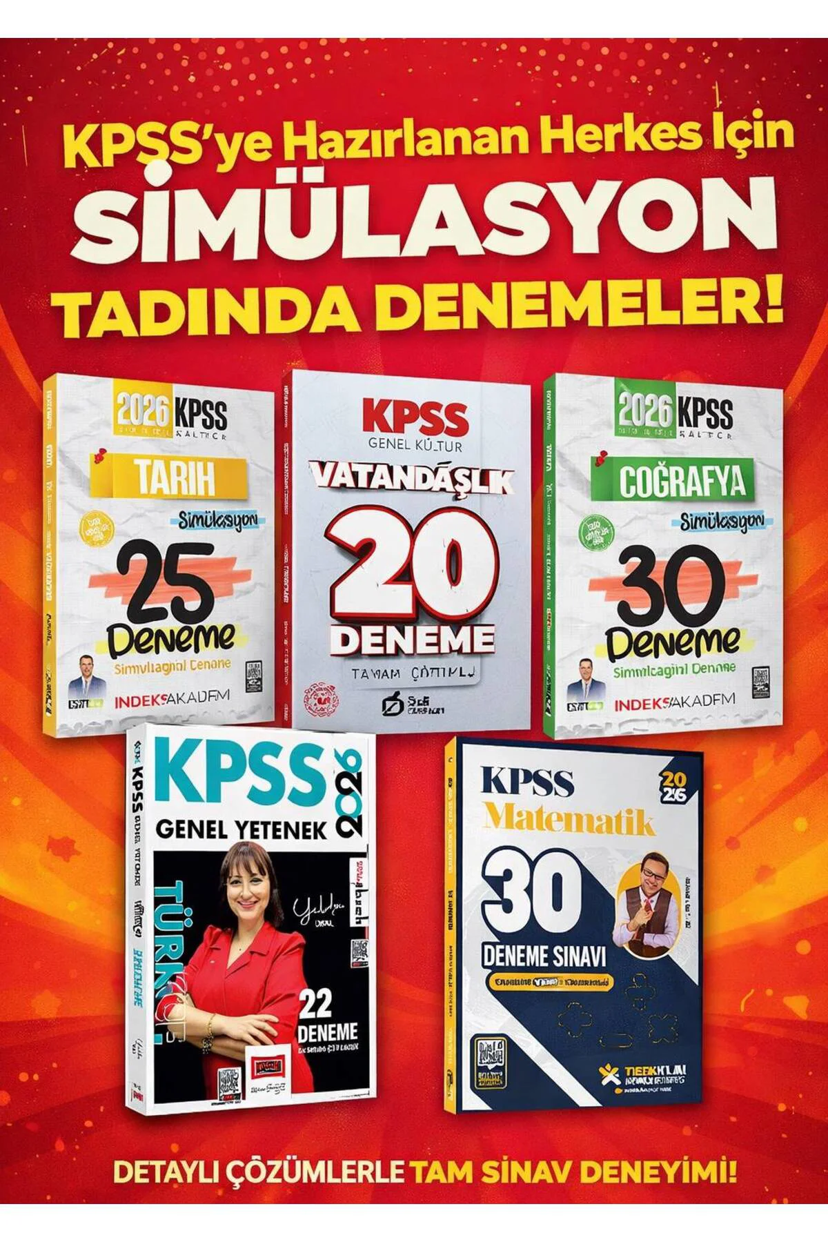2026 KPSS Genel Yetenek Genel Kültür 127 Deneme 5 li Set