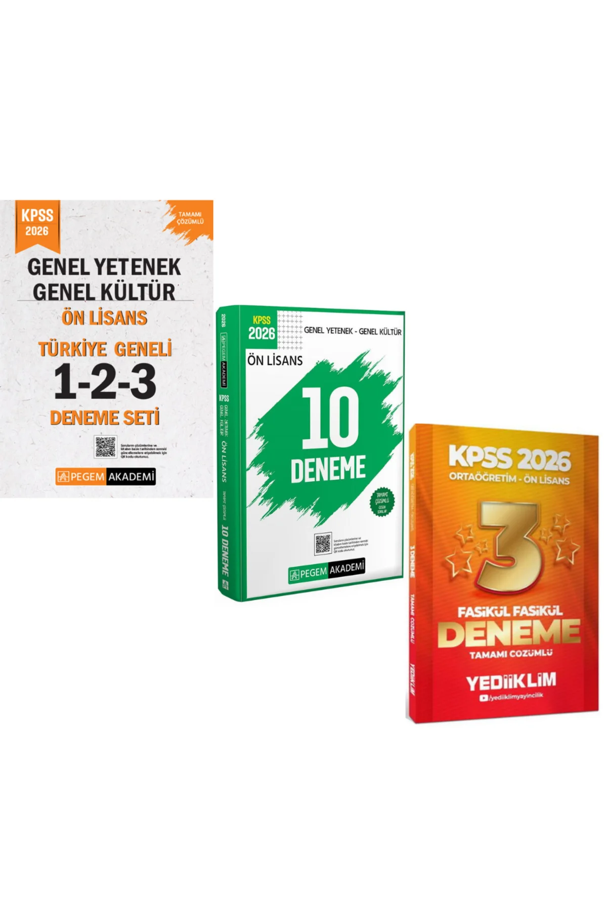 2026 KPSS Lise-Ön Lisans Türkiye Geneli 1-2-3 (3'lü Deneme Seti) & KPSS Ön Lisans 10 + 3 Deneme Seti