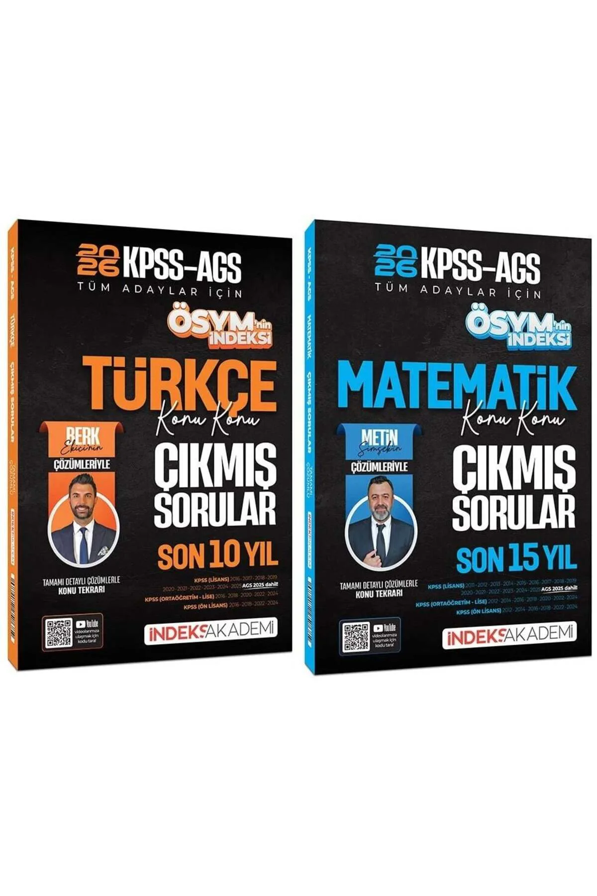 2026 KPSS MEB-AGS Türkçe + Matematik ÖSYM nin İndeksi Çıkmış Sorular 2 li Set İndeks