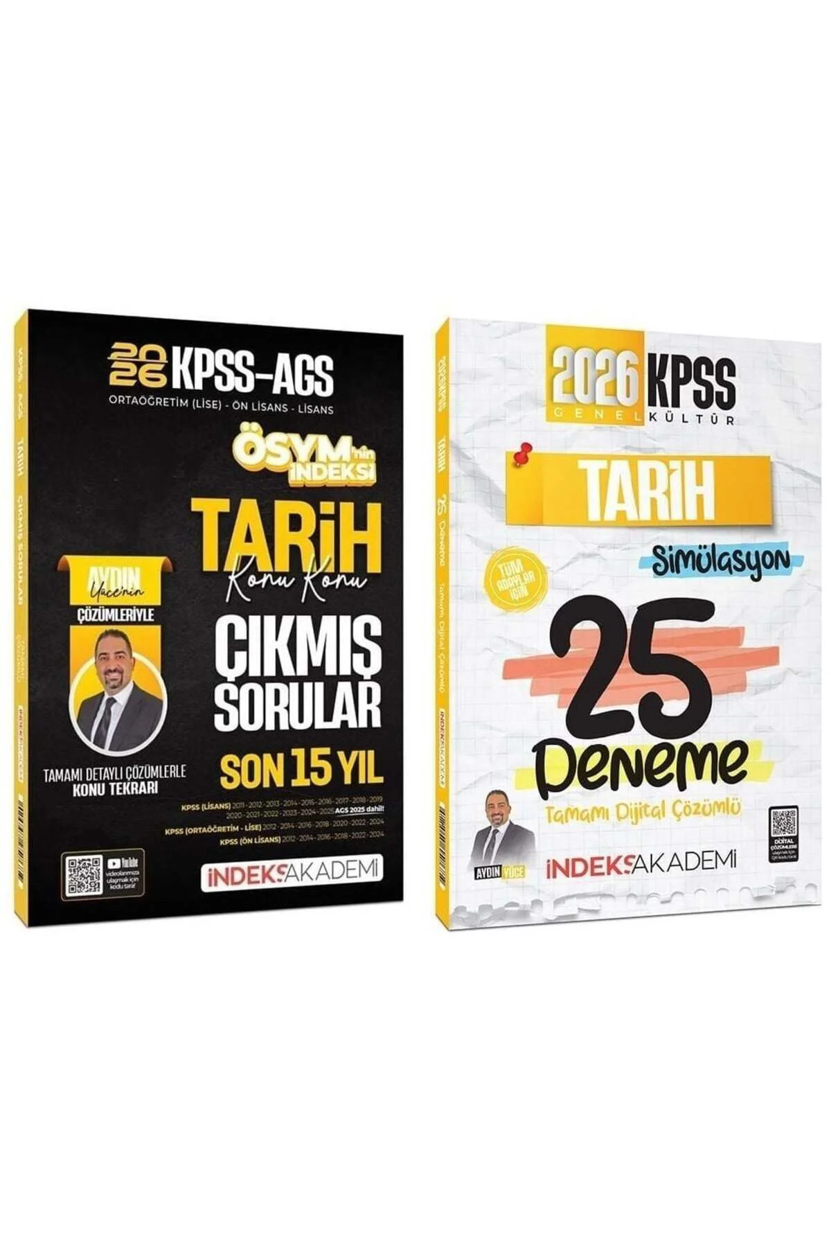 2026 KPSS Tarih Çıkmış Sorular + 25 Deneme 2 li Set - Aydın Yüce 