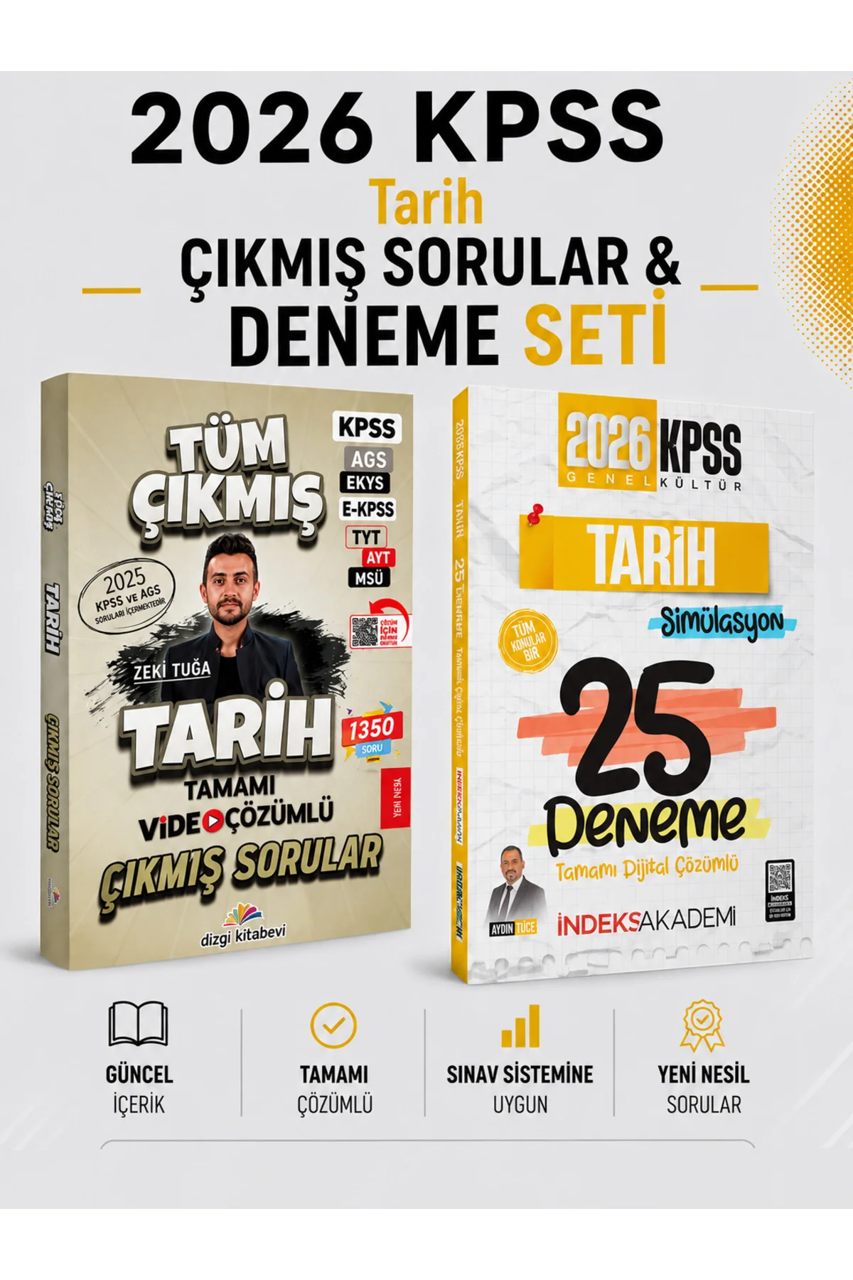 2026 KPSS Tarih Çıkmış Sorular & KPSS Tarih 25 Deneme İndeks Akademi Seti