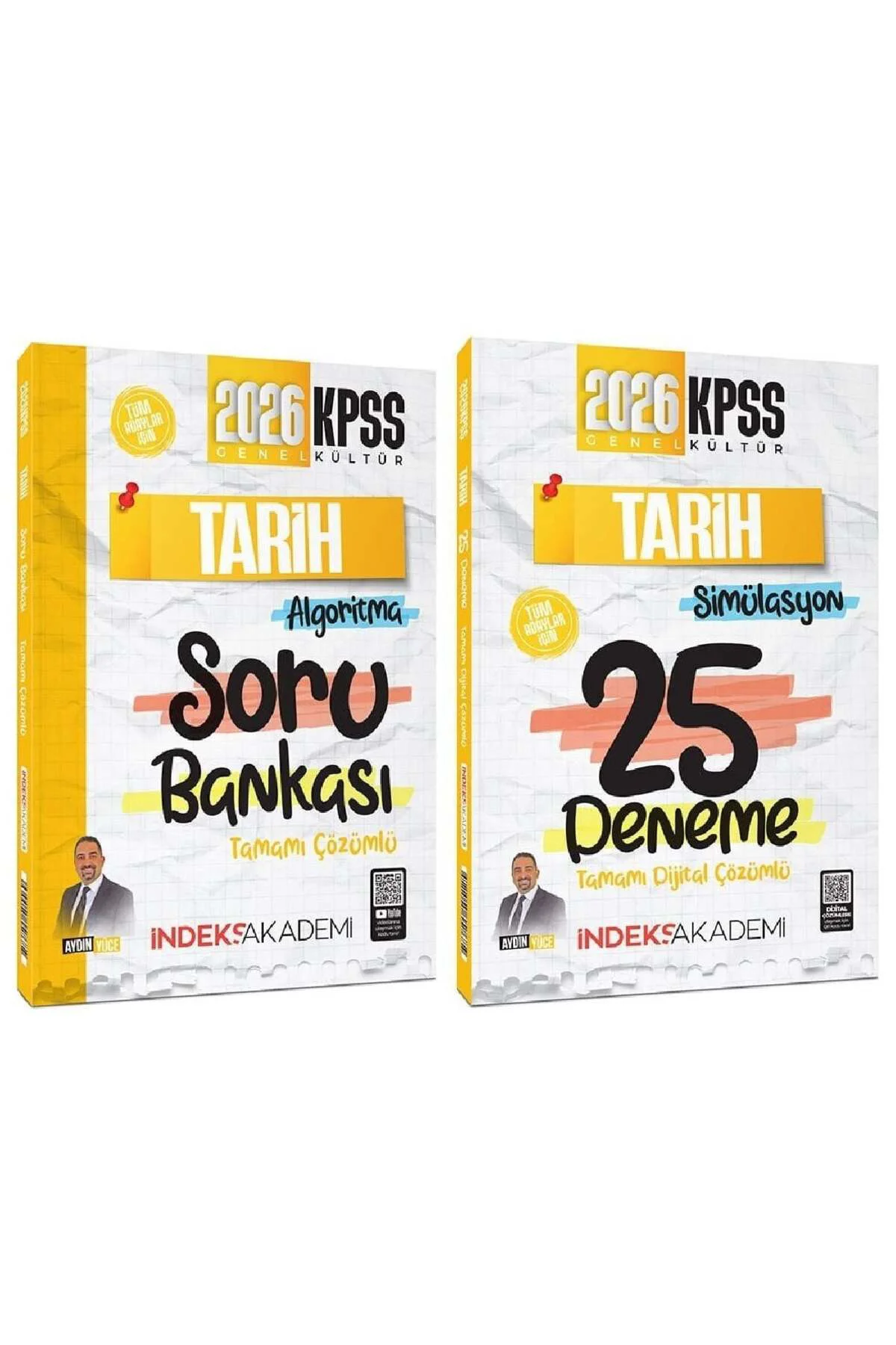 2026 KPSS Tarih Soru Bankası + 25 Deneme 2 li Set - Aydın Yüce Ya