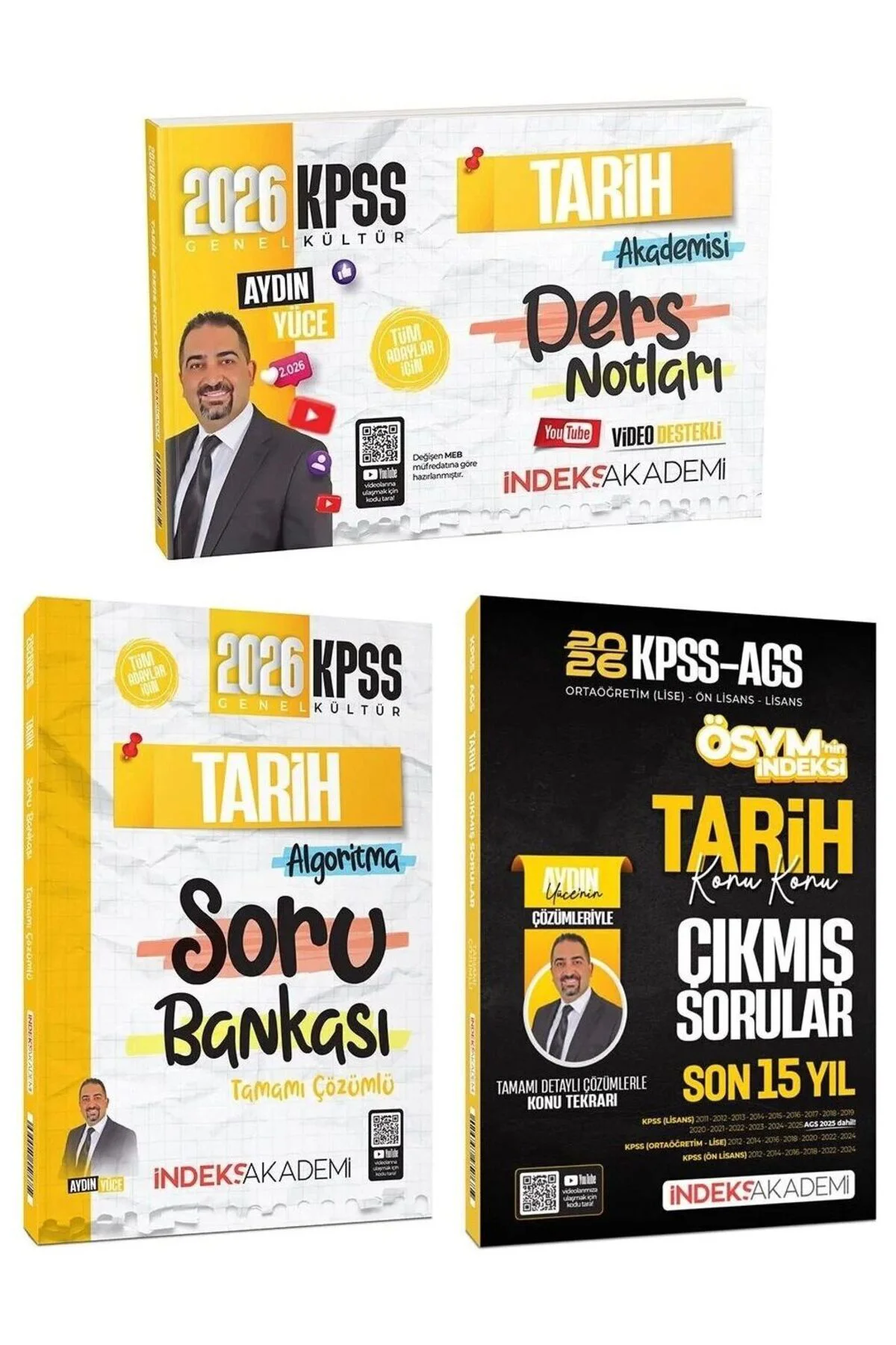 2026 KPSS Tarih Video Ders Notları + Soru Bankası + Çıkmış Sorular 3 lü Set - Aydın Y Fiyatı, Yorumları ve Özellikleri