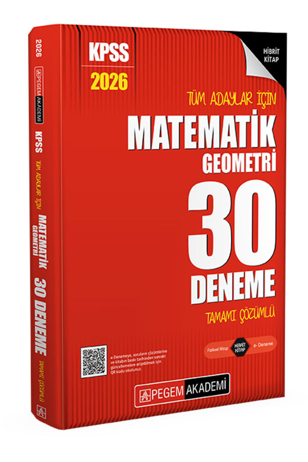 Pegem Akademi Yayıncılık 2026 Kpss Tüm Adaylar İçin Matematik-Geometri 30 Deneme Tamamı Çö
