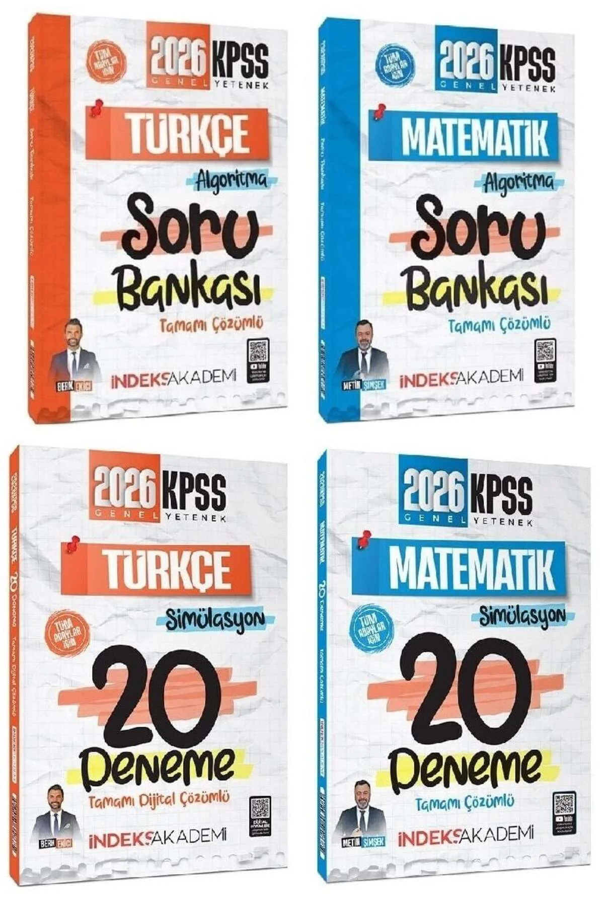2026 KPSS Türkçe + Matematik Soru Bankası + 40 Deneme 4 lü Set Yayıncı
