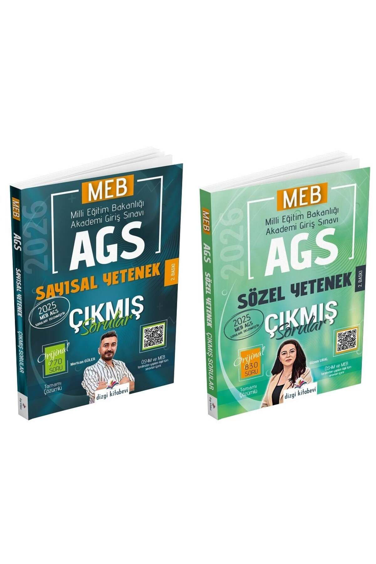 2026 MEB-AGS Sayısal + Sözel Yetenek Çıkmış Sorular 2 li Set